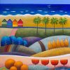 Boho Beach Huts 24x36 Large