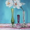 Cornwell 1950's Art Glass And Orchid Stripes