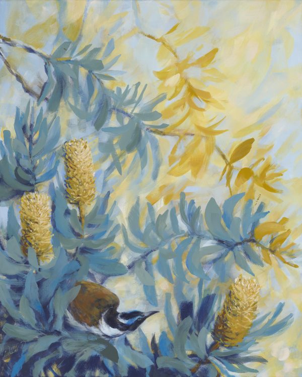 Deb Parker 002 Honeyeater And Coastal Banksia 30cm Proof
