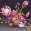 Flower Portrait Painting Example Protea 800p