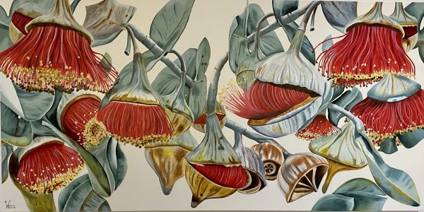 Gum Nut Alley Oil On Acrylic Background 183x91.5 Wendy Peters