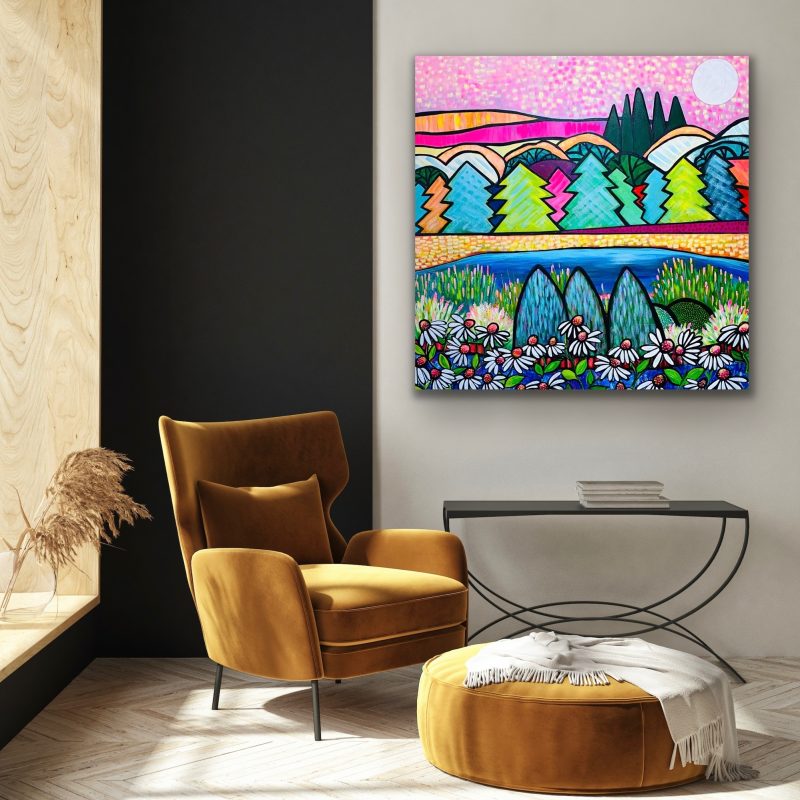 Pink Skies and a Mystical Moon