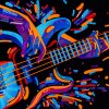 Sue Dowse Electric Guitar Primary Print