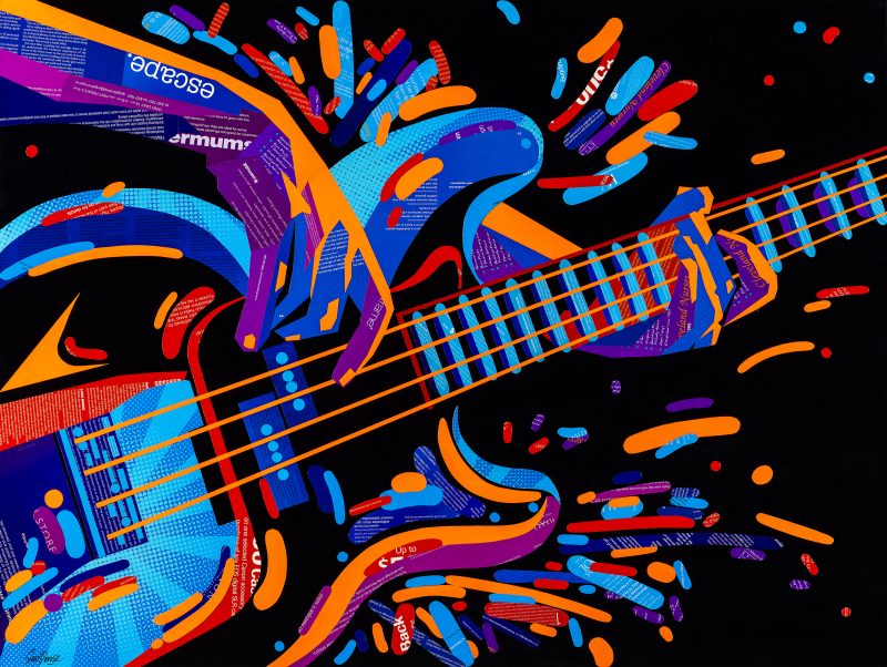 Electric Bass Guitar – Ltd Ed Giclee Print