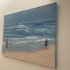 Alanah Jarvis Ocean Painting Commissioned Family On Beach Side View