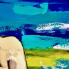 Beach Bum Songbird Designz Deborah Lang Abstract Nude Woman On Beach Ocean Oceanscape Canvas Wall Art Contemporary Coastal Hamptons Style 4
