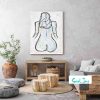 Peaceful Styled Loungeroom Soft Pastel Painting Woman Sarah
