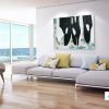 Sarah Jane Whale Of A Time Contemporary Painting On Wall Of Modern Beach House Living Room Whales Diving Into Ocean Soft Colours