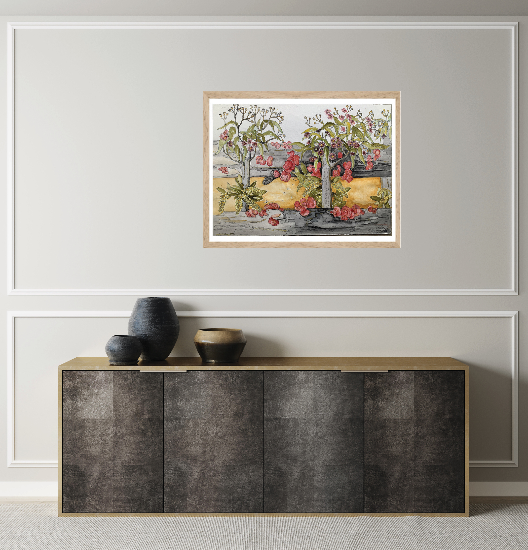 Kim Rees Resurrection 1 Insitu Framed