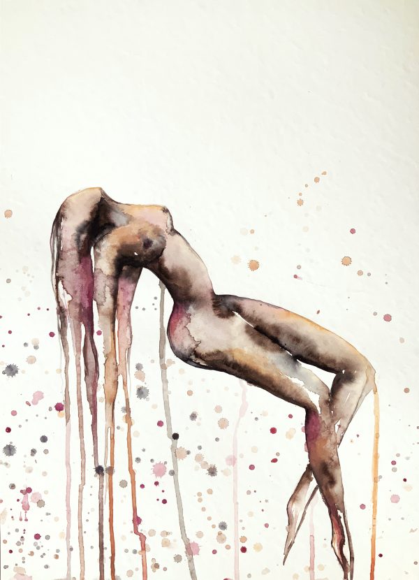 2. Leni Kae Rhodonite Dreaming Watercolour Spiritual Art