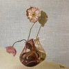 Amber Poppies 30x30 Oil On Linen Wendy Peters