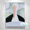 Artist Sarah Jane Modern Painting Pelican Titled Cheeky Pelican