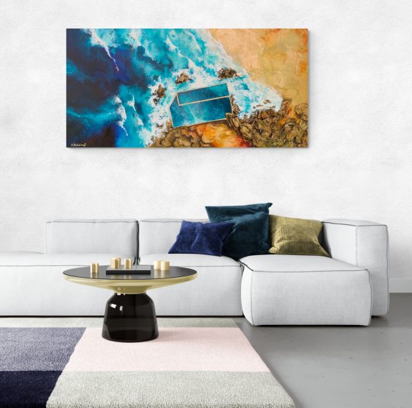 Modern Living Room With Large Colorful Rug 2