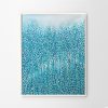 Artist Leni Kae Morning Blue Rising 1a White Frame Interior Design Blue Abstract Landscape