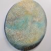 Ocean Textures Songbird Designz Deborah Lang Texture Embossed Ocean Abstract Round Stretched Canvas Style Contemporary Modern Art 3