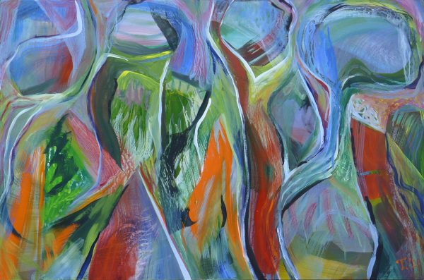 Small Forest Painting 24.9'21 Lin Contr