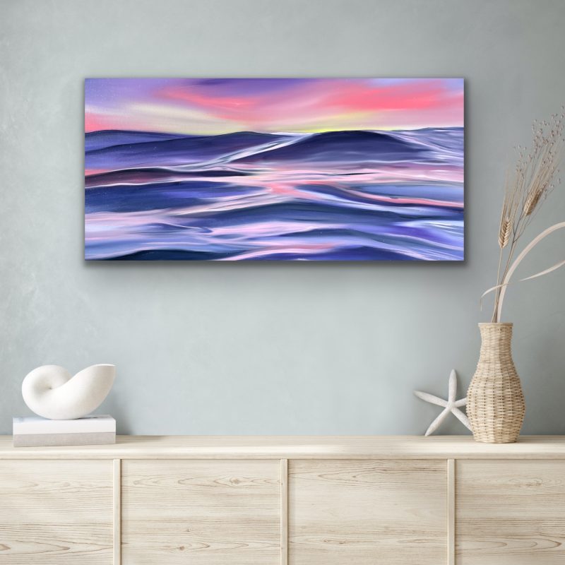 Tropical swimming at sunset