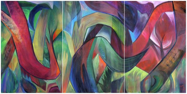 @ Night Forest 7.10'21 Triptych