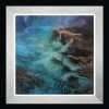 Canvy Byron Coast Silver Frame White Boarder Black Background