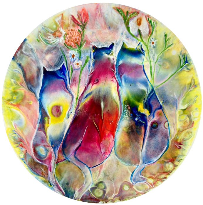 Three Curious Cats – SOLD