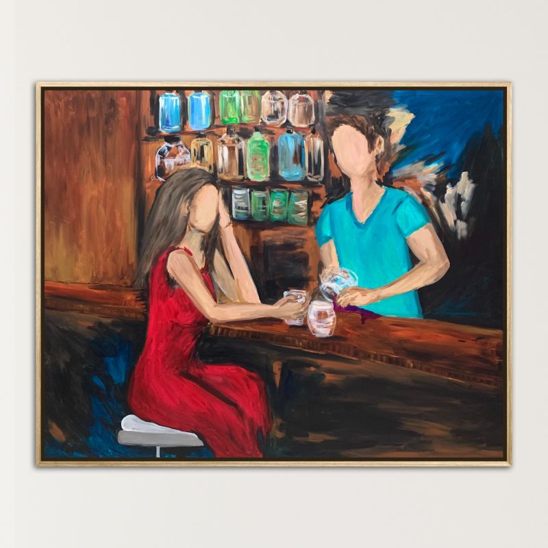 Conversation at the bar