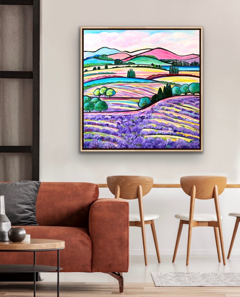 Evening Pinks and Lavender Fields