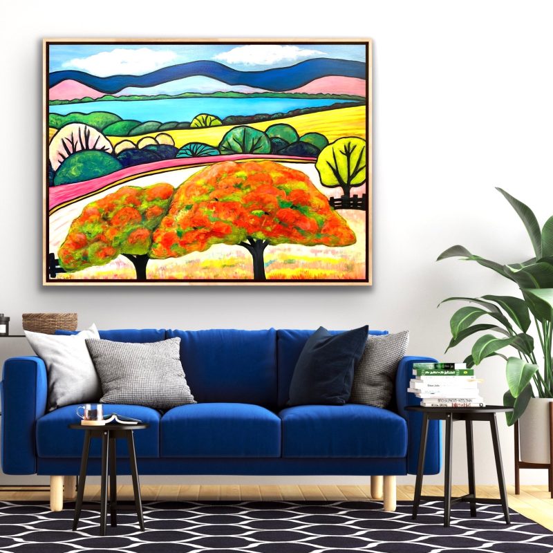 Summery Poincianas (Framed)