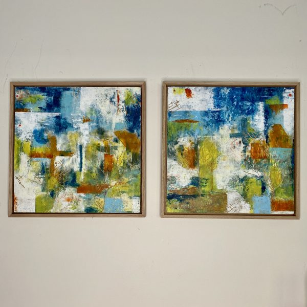 Soul Searching I & Ii Mixed Media On Wood Panel Wendy Peters