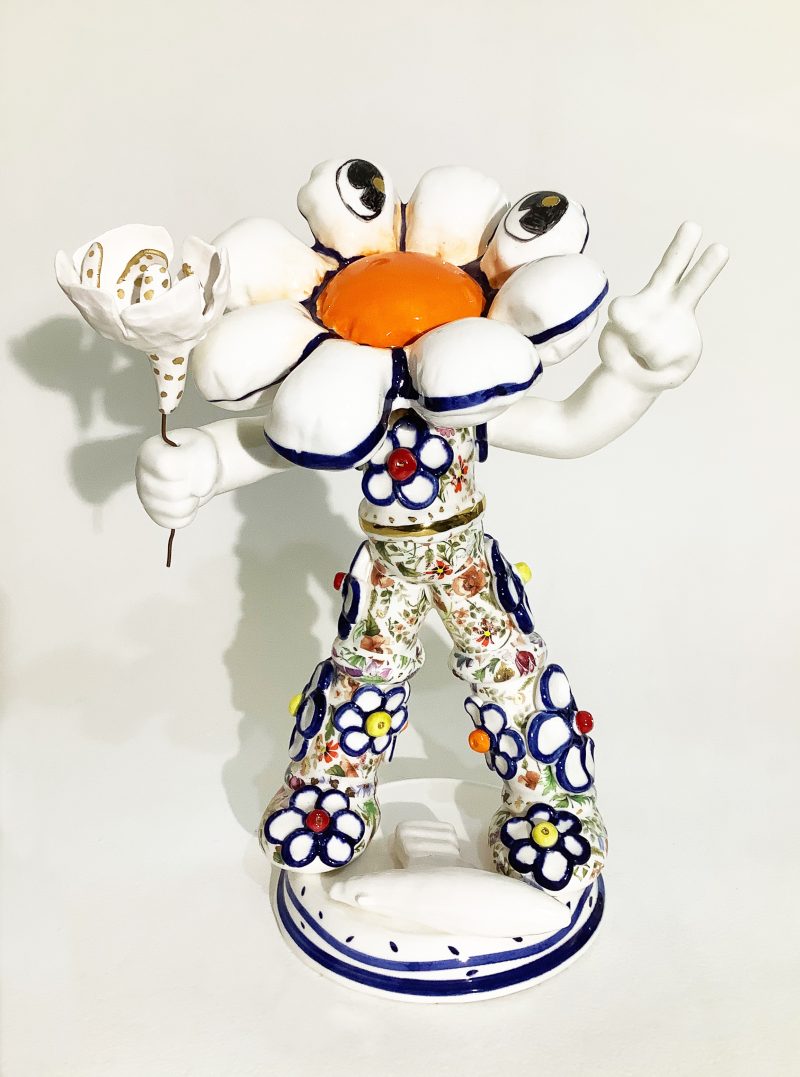 Flower Power Person Sculpture