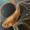Sydney Artist Leni Kae Orange Betta Closeup