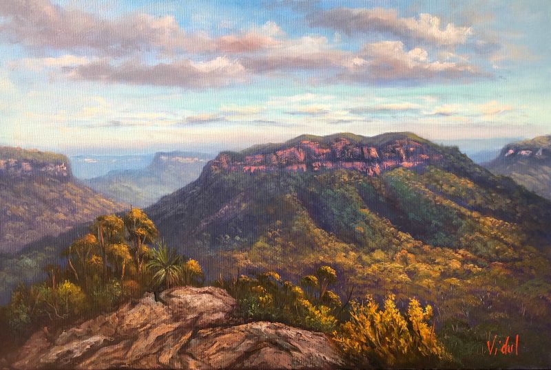 A view of Mount Solitary from Sublime Point, NSW