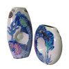 Authentic Twin Sea Scene Vases Angle