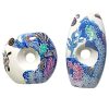 Authentic Twin Sea Scene Vases Front