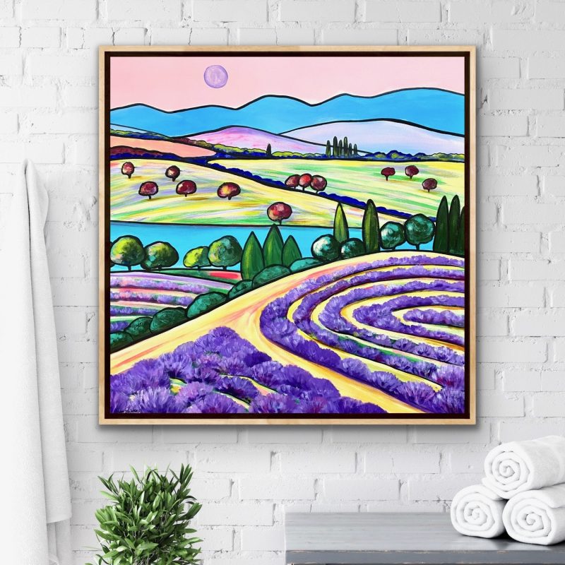 Lavender Harvest Moon (Framed)