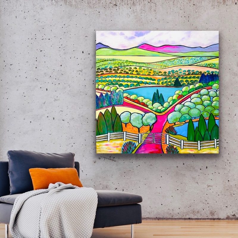 Farm Olives, Pink Roads and White Fences