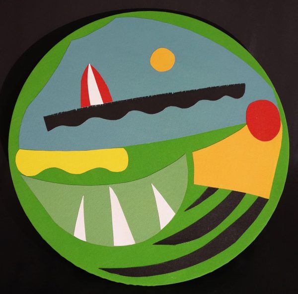 Stephen Baxter Colour Disk 1' H50 X W50 X D2cm Synthetic Polymer Paint On Canvas Art Lovers Australia