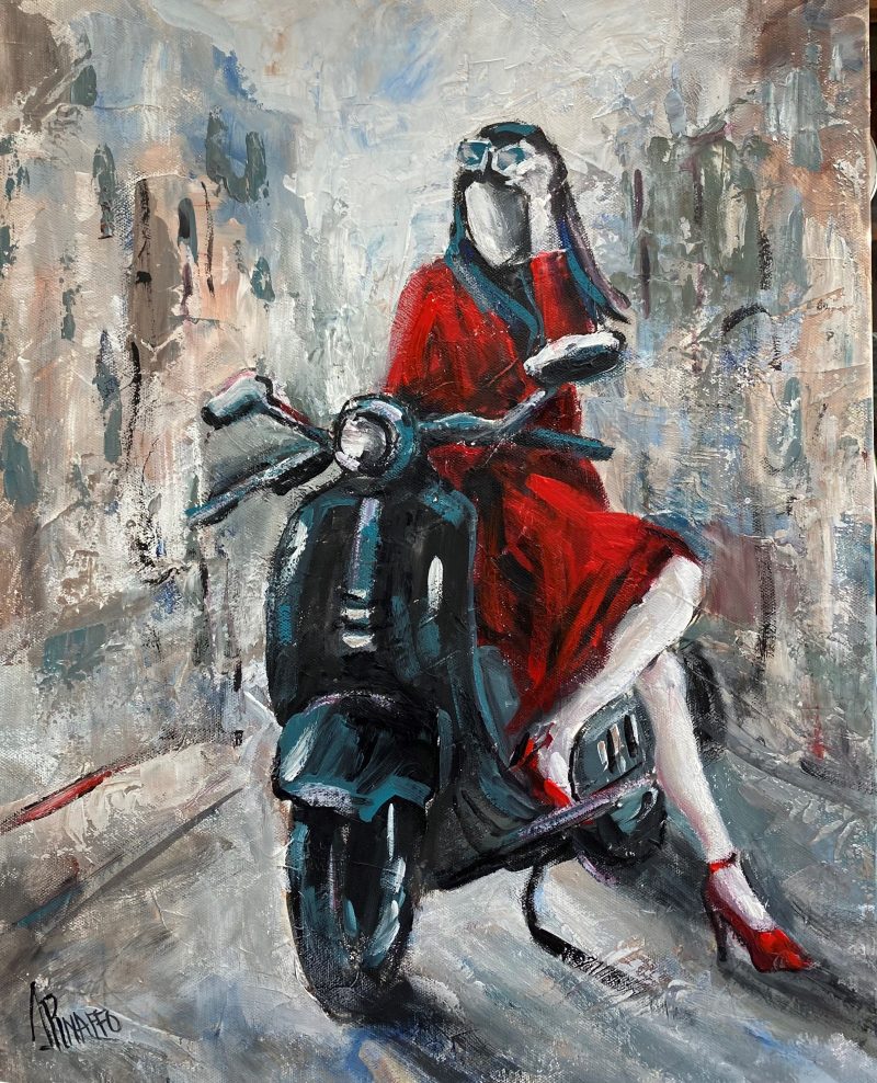 The black Vespa