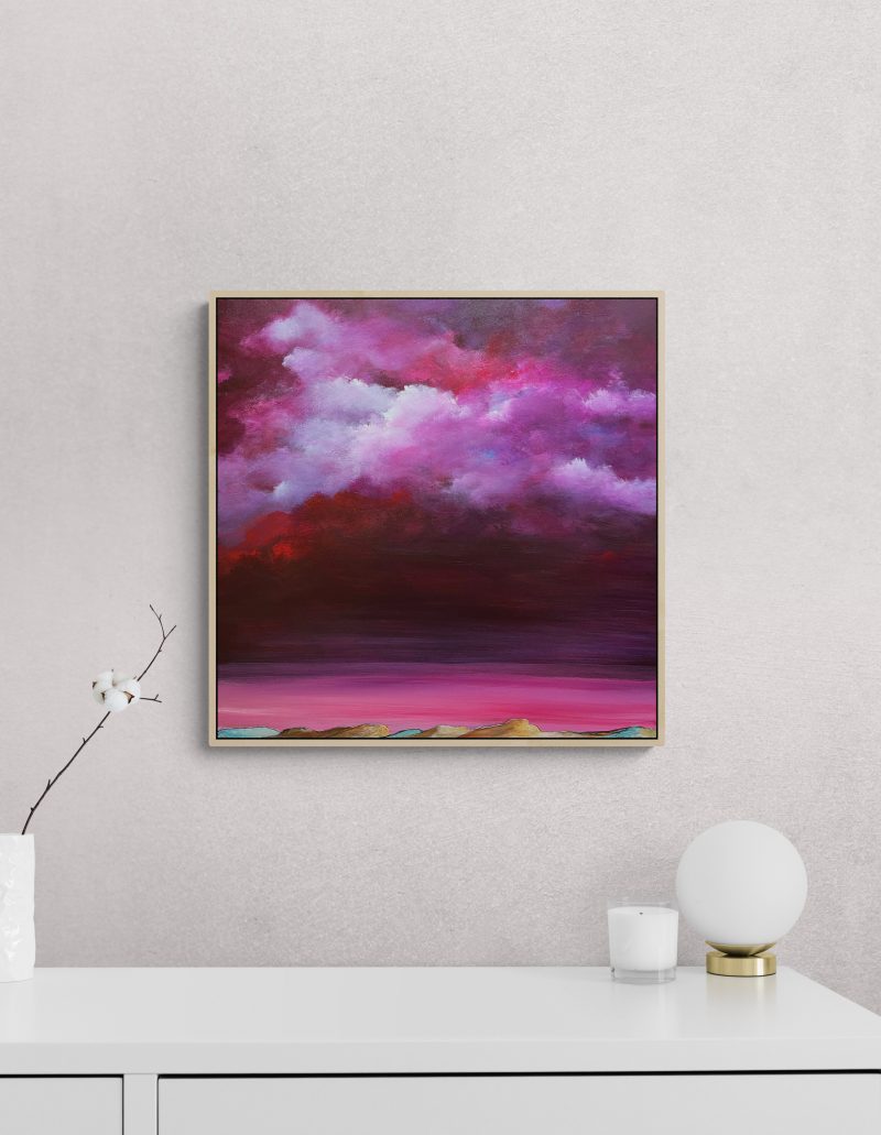 Crimson Clouds of Spring (Framed)