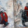 Red Vespa Pair