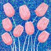 Tulips Textured Miranda Lloyd Coral Pink