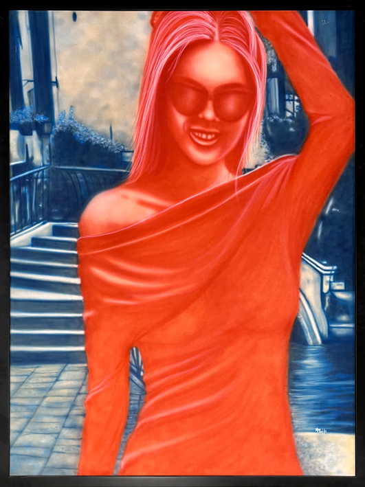 Women Of Colour Italian Red Framed 120x90