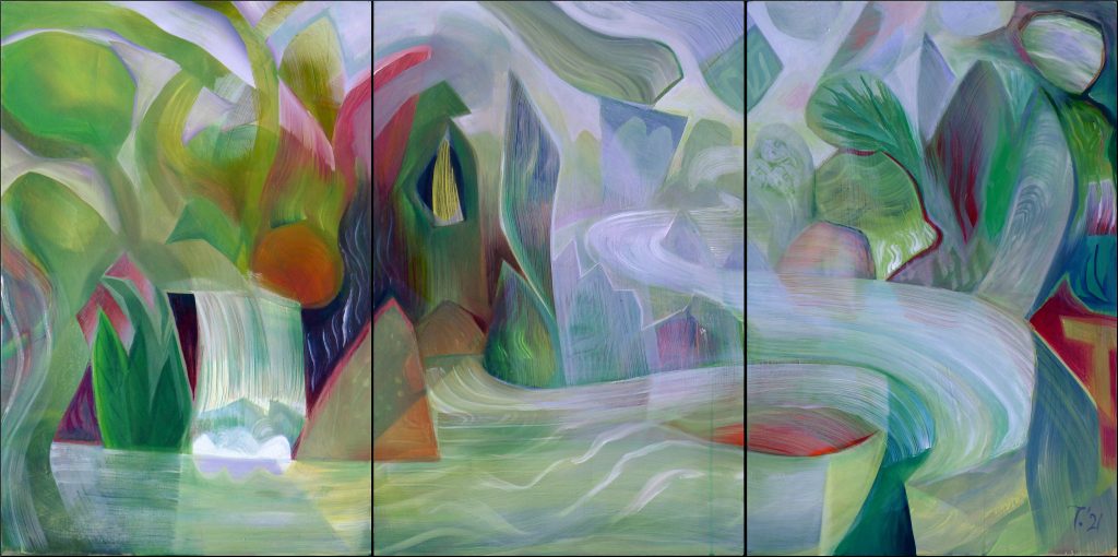 @the Cry Of The River Triptych 183x91cm 1024x510