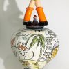 Art Lovers Australia Flower Power Person Urn Ceramic Back