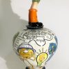 Art Lovers Australia Flower Power Person Urn Ceramic Side 2jpeg