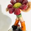 Art Lovers Australia Flower Power Person Urn Ceramic Top Close