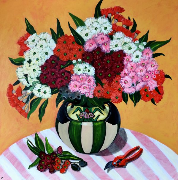 Gum Blossom In Art Deco Vase John Klein