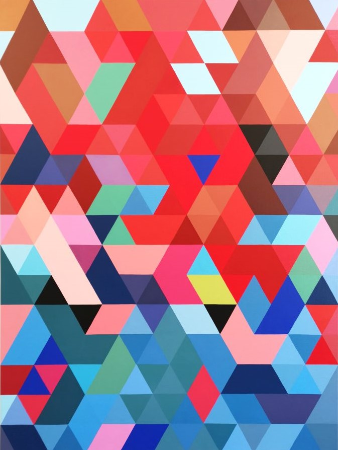 Min Ray Passion Geometricx Abstraction Abstract Art Hard Edge Colourful Art Lovers Australia Prize 2022