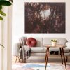 Elegant And Vintage Apartment Interior With Classic Wooden Furniture, Grey Sofa, Retro Coffee Table, Lamp And Mock Up Posters Gallery. Brwon Parquet, Stylish Carpet And Plants. Bright Space.
