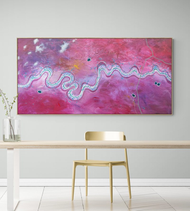 Meandering Under A Crimson Sky