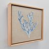 Washed Blue Coral Seaweed 4pc Songbird Designz Deborah Lang Ocean Collection Natural Oak Timber Floating Frame Framed Linen Canvas Wall Art Contemporary Coastal Hamptons Style 5